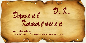 Daniel Kamatović vizit kartica